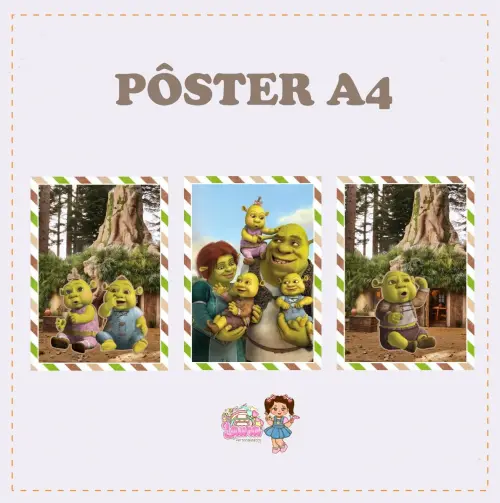Kit Festa só um Bolinho Shrek  - Decoração de aniversário - F