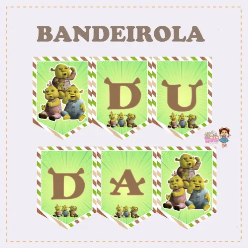 Kit Festa só um Bolinho Shrek  - Decoração de aniversário - F