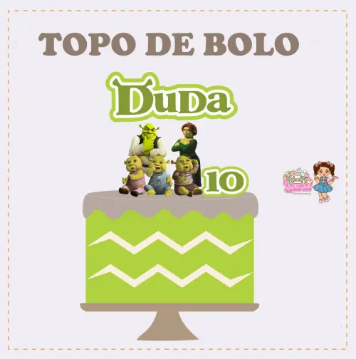 Kit Festa só um Bolinho Shrek  - Decoração de aniversário - F