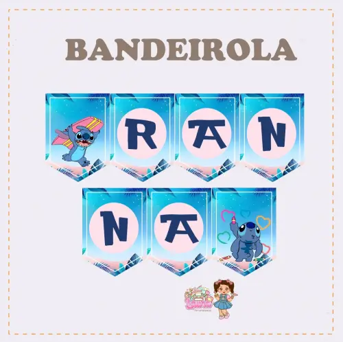 Kit Festa só um Bolinho Stitch - Decoração de aniversário - F