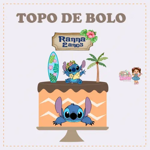 Kit Festa só um Bolinho Stitch - Decoração de aniversário - F