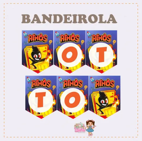 Kit Festa só um Bolinho Athos - Decoração de aniversário - Fe