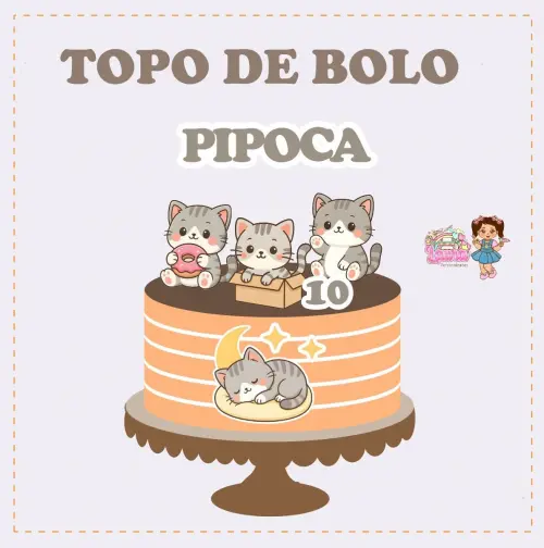 Kit Festa só um Bolinho Gatinhos - Decoração de aniversário -
