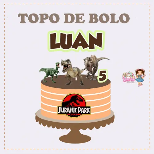 Kit Festa só um Bolinho Jurassic Park - Decoração de aniversá