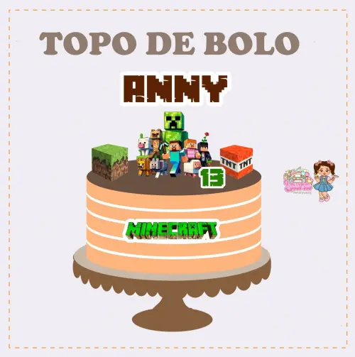 Kit Festa só um Bolinho Minecraft Menino - Decoração de aniver
