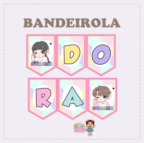 Kit Festa só um Bolinho Dorama - Decoração de aniversário - F
