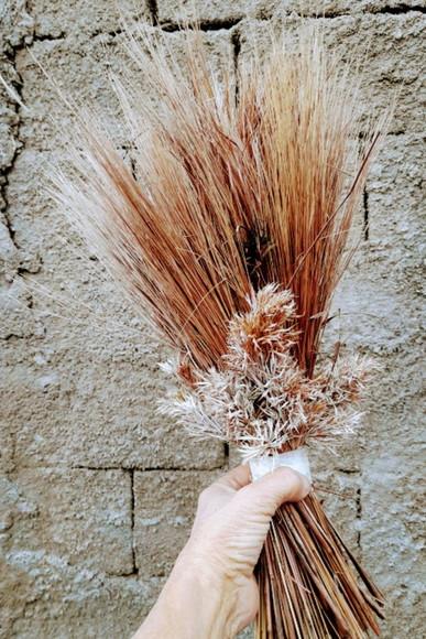 Flores secas buque tropical rustico em espiral estilo Boho