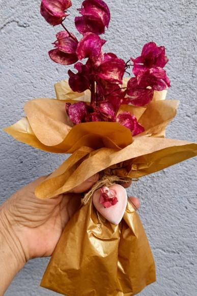 Flores secas naturais pequeno buquet para mães