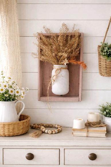 Flores Secas Quadro Estilo Boho