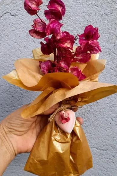 Flores secas naturais pequeno buquet para mães