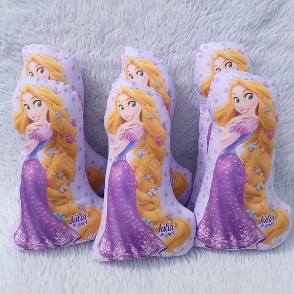 Almofada Contorno Personalizada Rapunzel 21cm