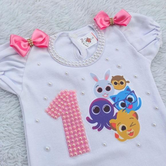 Body Infantil Bolofofos 1 Ano - Roupa Aniversário