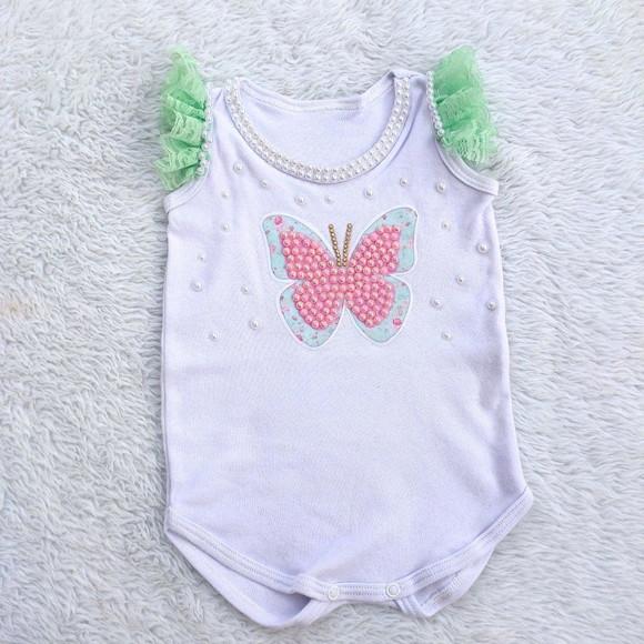 Body Infantil Jardim de Borboletas