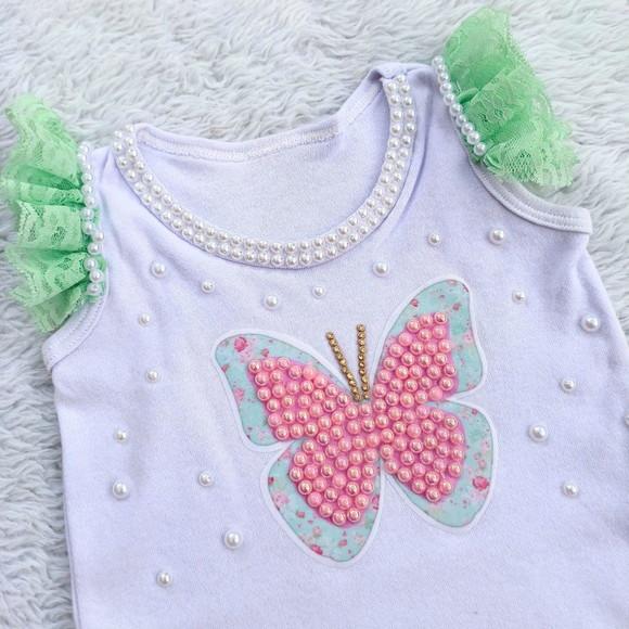 Body Infantil Jardim de Borboletas