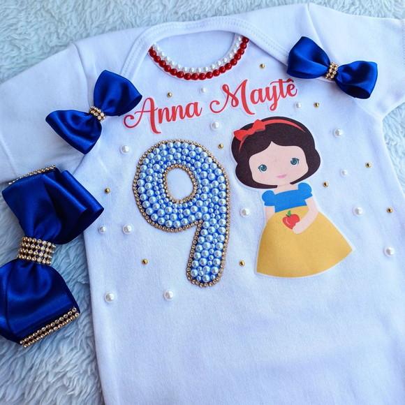 Body Mesversario Branca de Neve