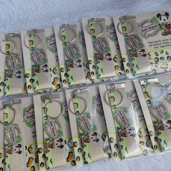 Chaveiro Personalizado Aniversário Safari do Mickey