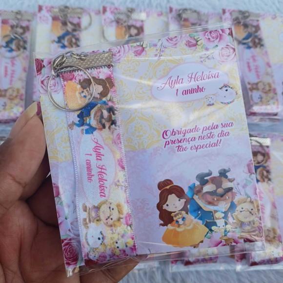 Chaveiro Personalizado Bela e a Fera Baby