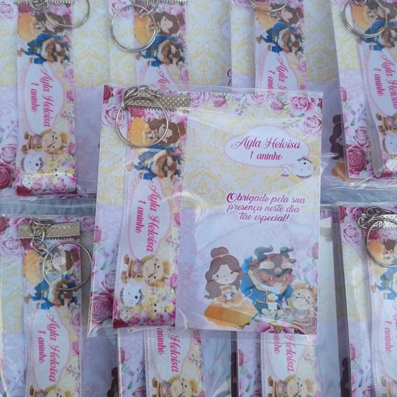 Chaveiro Personalizado Bela e a Fera Baby