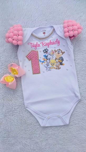 Conjunto Infantil Personalizado Baby Louney Tunes