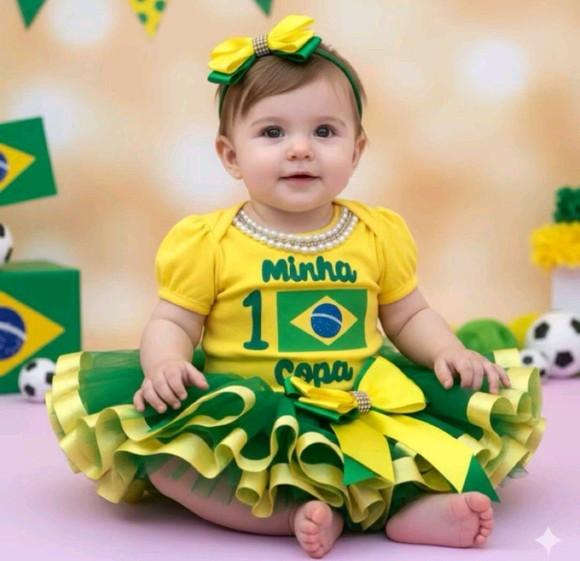 Conjunto Infantil Personalizado Copa do Mundo