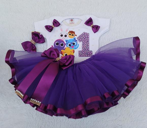 Conjunto Tutu Bolofofos 1 Ano