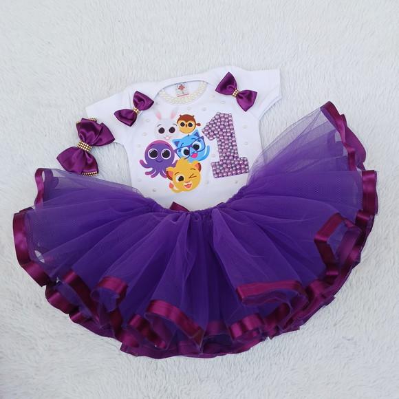 Conjunto Tutu Bolofofos 1 Ano