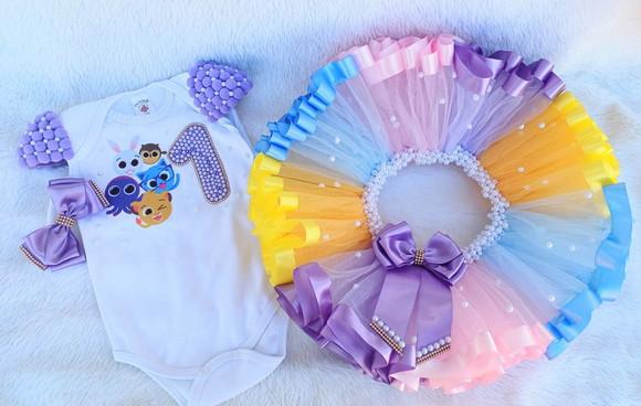 Conjunto Tutu Bolofofos Luxo