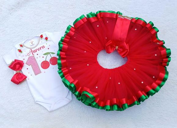 Conjunto Tutu Cerejinha