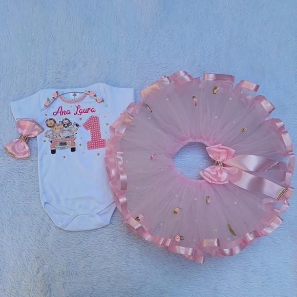 Conjunto Tutu Cinderela Baby