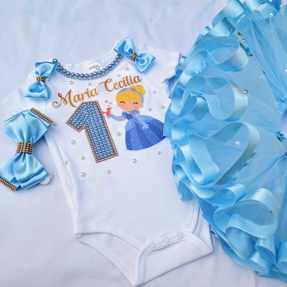 Conjunto Tutu Cinderela Baby