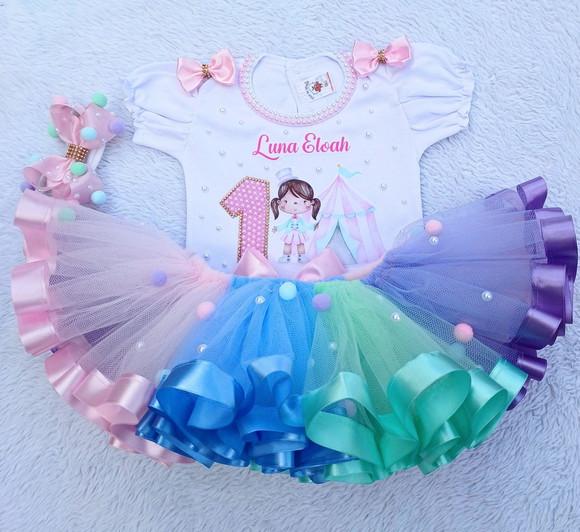 Conjunto Tutu Circo Rosa
