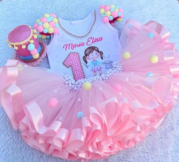 Conjunto Tutu Circo Rosa