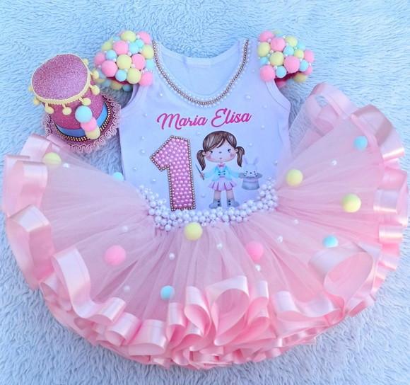 Conjunto Tutu Circo Rosa