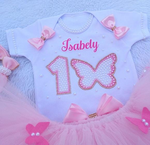 Conjunto Tutu Jardim das Borboletas