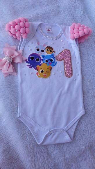 Conjunto Tutu Luxo Bolofofos de Rn até 2 Anos