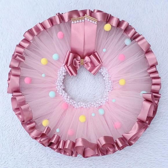 Conjunto Tutu Luxo Palhacinha Circo Rosa até 2 Anos