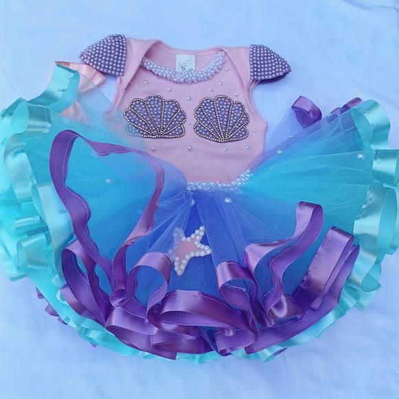 Conjunto Tutu Luxo Sereia