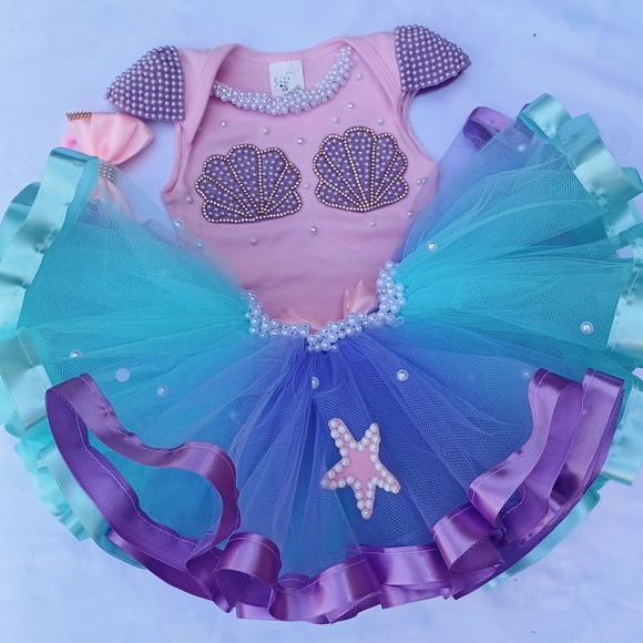 Conjunto Tutu Luxo Sereia