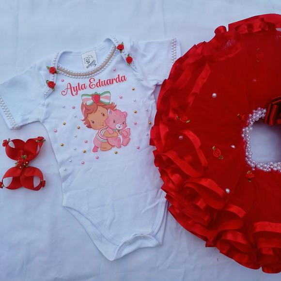 Conjunto Tutu Moranguinho Baby