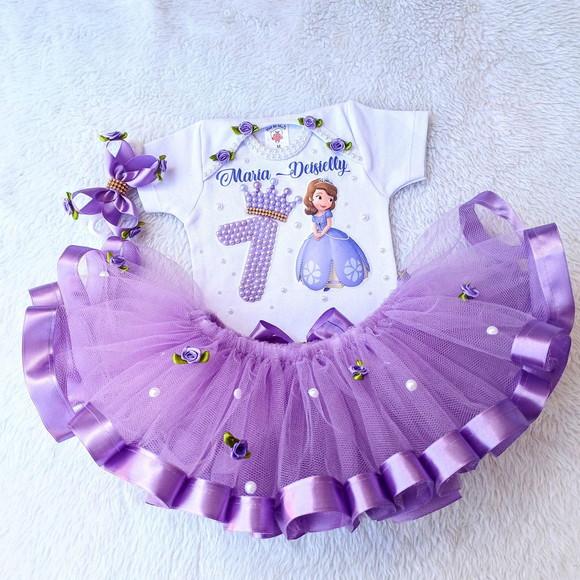 Conjunto Tutu Princesinha Sofia Mesvesario