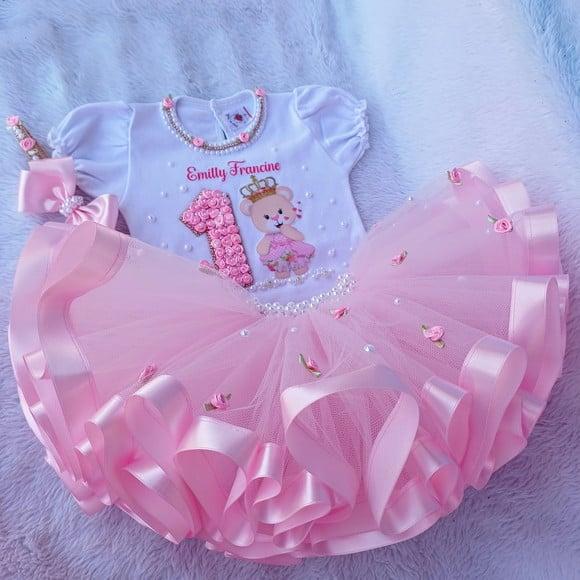 Conjunto Tutu Ursinha Princesa