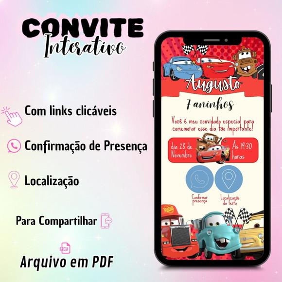 Convite Interativo Carros
