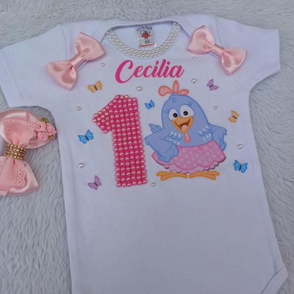 Fantasia Infantil Galinha Pintadinha Rosa