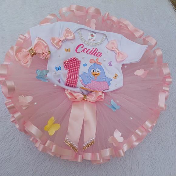 Fantasia Infantil Galinha Pintadinha Rosa