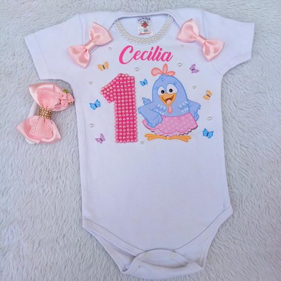 Fantasia Infantil Galinha Pintadinha Rosa