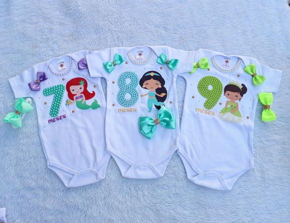 Kit 12 Bodys Mesvesario Princesas