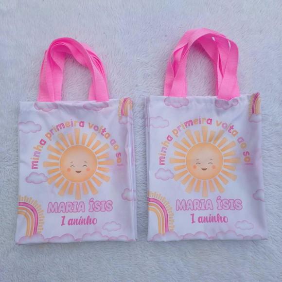 Lembrancinha Ecobag Minha Primeira Volta ao Sol