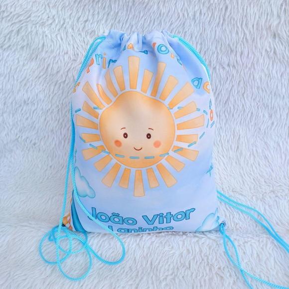 Mochila Saco 1° Volta ao Sol Personalizada