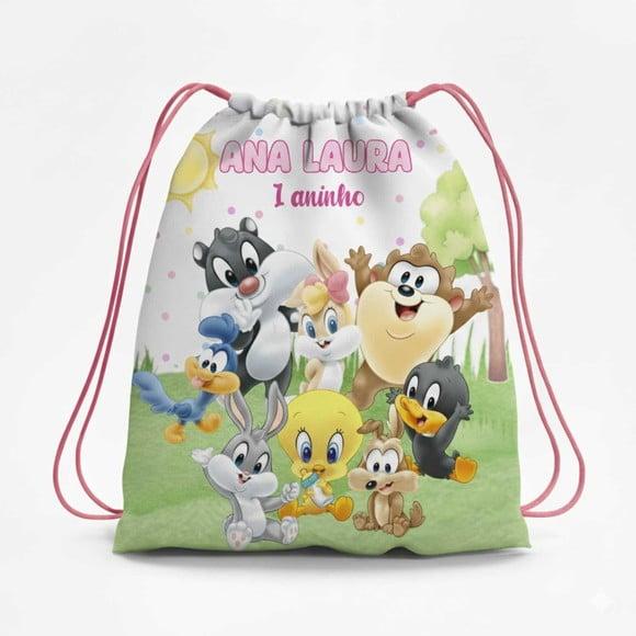 Mochila Saco Personalizada Baby Looney Tunes