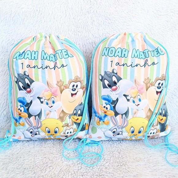 Mochila Saco Personalizada Baby Looney Tunes